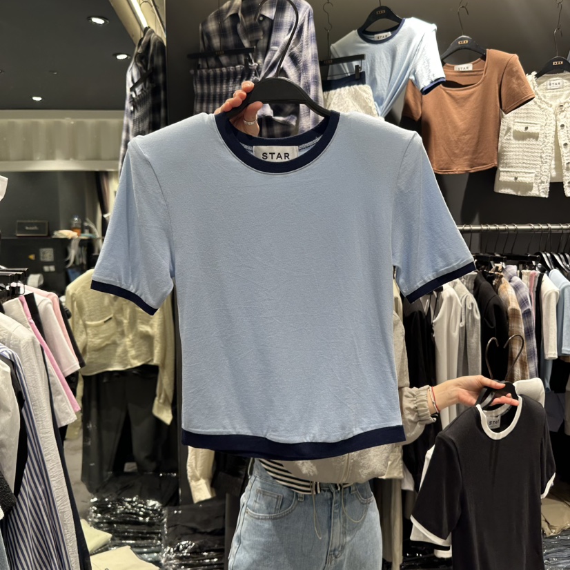 STAR-L東大門直郵女裝新品25春夏真品時尚推薦熱賣職業T恤STAR-LT恤圖色3