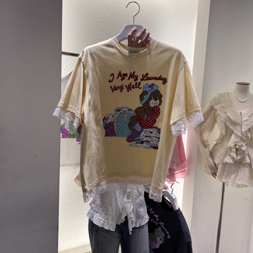 TYCHE韓國代購女士新品25春夏人氣推薦熱賣休閑職業真品T恤TYCHET恤圖色2