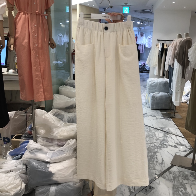 ALMOND韓國代購女士新款25春夏職業熱賣時尚人氣休閑休閑褲ALMOND休閑褲