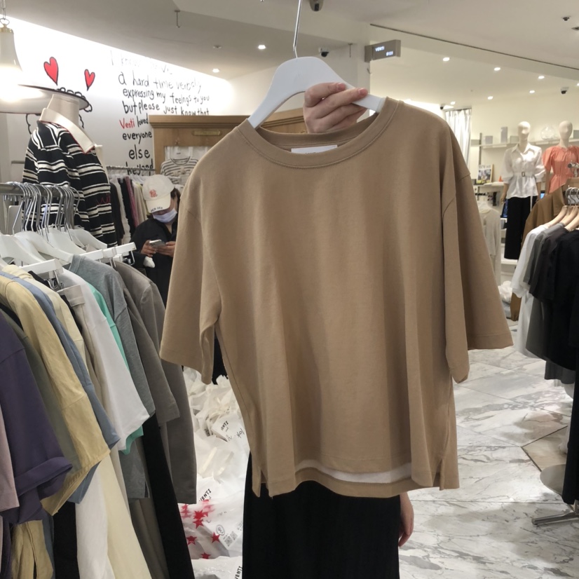URBANE cloth東大門實拍女裝新款25春夏人氣熱賣推薦休閑T恤URBANE clothT恤圖色2