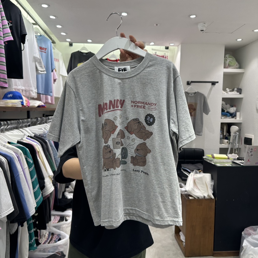 EVE東大門代購女裝新品25春夏推薦職業時尚人氣熱賣休閑T恤EVET恤圖色2