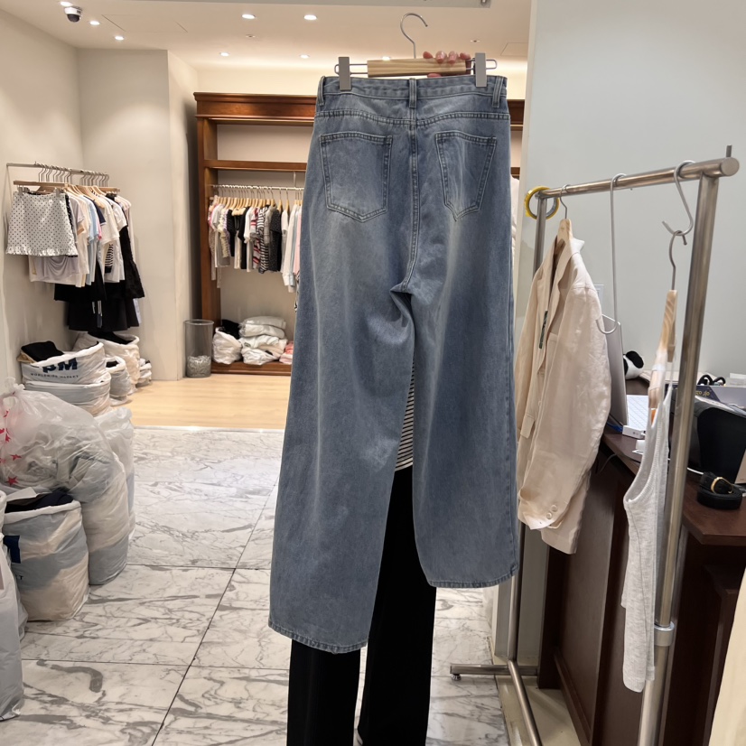 BARAMI東大門直郵女士新品25春夏推薦真品職業時尚休閑牛仔褲LOVE SOME牛仔褲