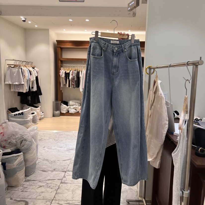 BARAMI東大門直郵女士新品25春夏推薦真品職業時尚休閑牛仔褲LOVE SOME牛仔褲