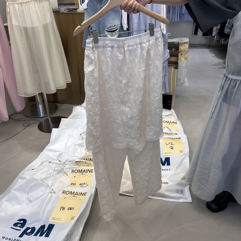 ROMAINE東大門實拍女裝新品休閑熱賣時尚25春夏真品裙褲蕾絲ROMAINE裙褲