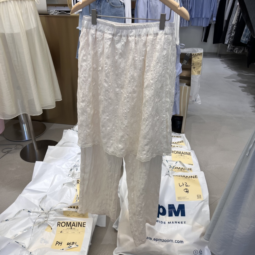 ROMAINE東大門實拍女裝新品休閑熱賣時尚25春夏真品裙褲蕾絲ROMAINE裙褲