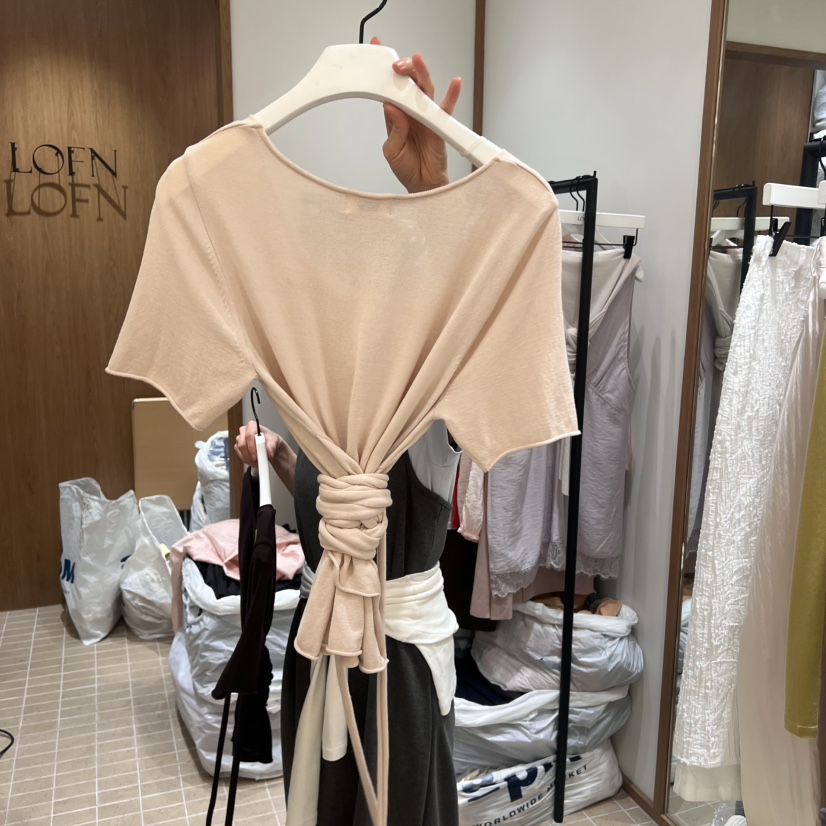 LOFN東大門實拍女士新款真品25春夏時尚推薦職業休閑針織衫LOFN針織衫