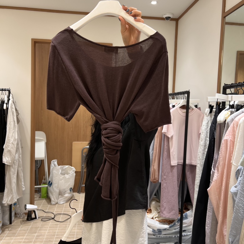 LOFN東大門實拍女士新款真品25春夏時尚推薦職業休閑針織衫LOFN針織衫圖色3