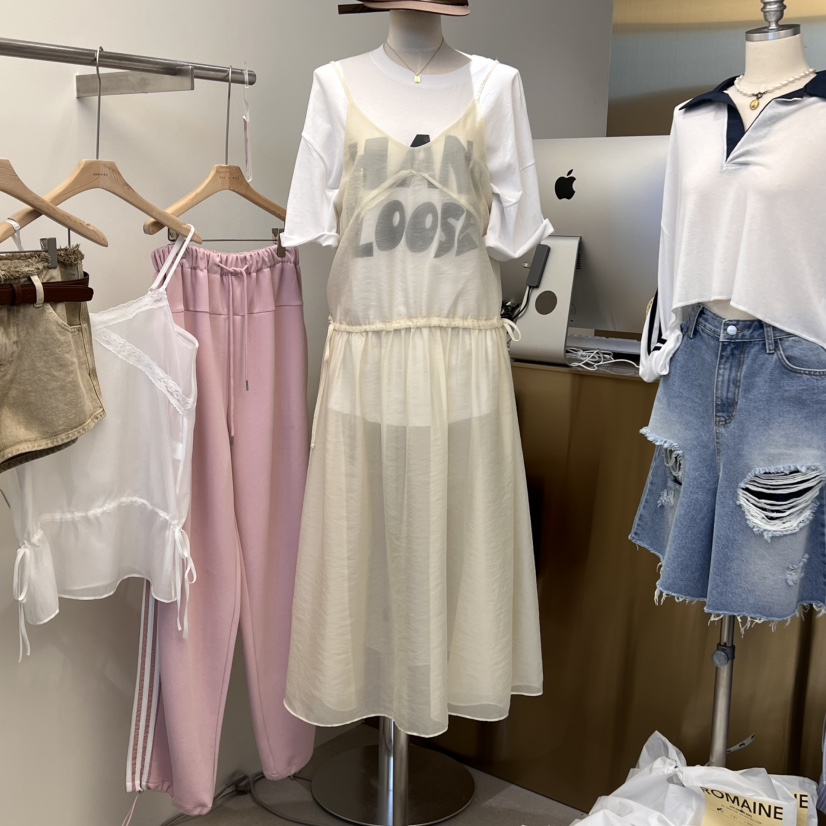 ROMAINE東大門實拍女裝新品真品推薦時尚連衣裙不含內搭長款ROMAINE連衣裙