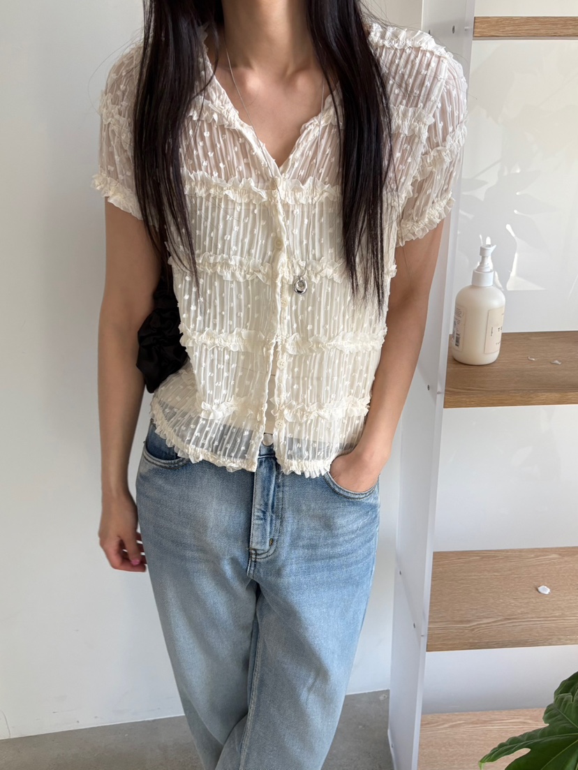 Verbena東大門代購女士新款職業休閑人氣推薦套裝荷葉邊套裝Verbena套裝