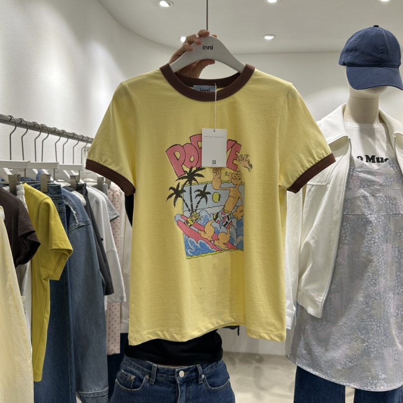 INNI韓國代購女裝新款真品熱賣職業推薦休閑人氣T恤大力水手inniT恤圖色3