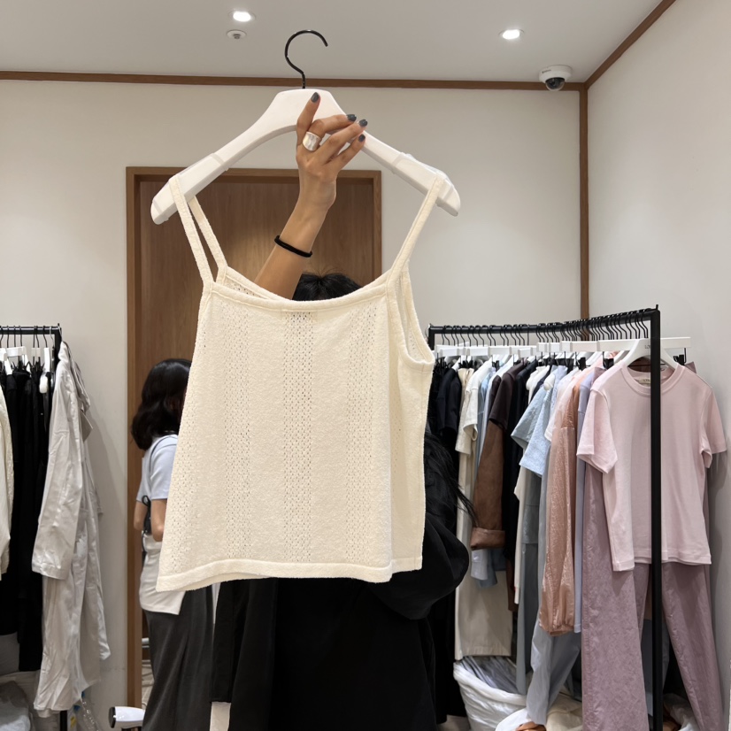 LOFN東大門代購女士新品25春夏職業真品推薦吊帶背心不含內搭LOFN吊帶/背心