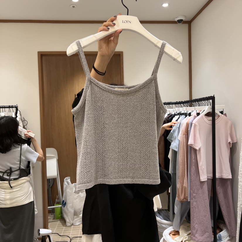LOFN東大門代購女士新品25春夏職業真品推薦吊帶背心不含內搭LOFN吊帶/背心