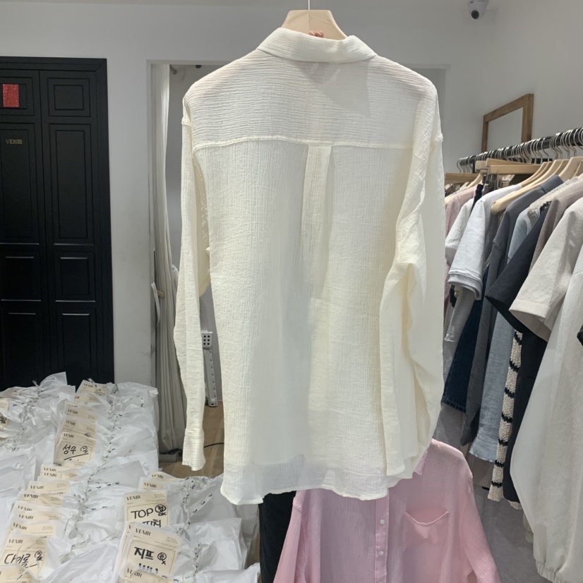 VENIR-a東大門代購女裝新款時尚25春夏真品襯衫蕾絲衫純棉VENIR-a襯衫/蕾絲衫