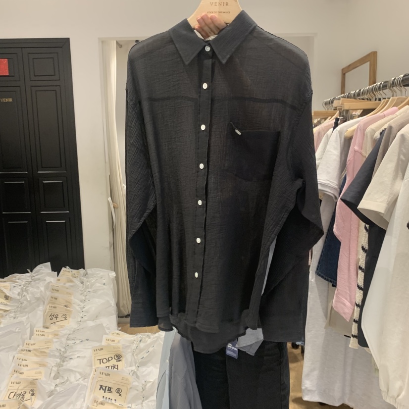 VENIR-a東大門代購女裝新款時尚25春夏真品襯衫蕾絲衫純棉VENIR-a襯衫/蕾絲衫圖色5