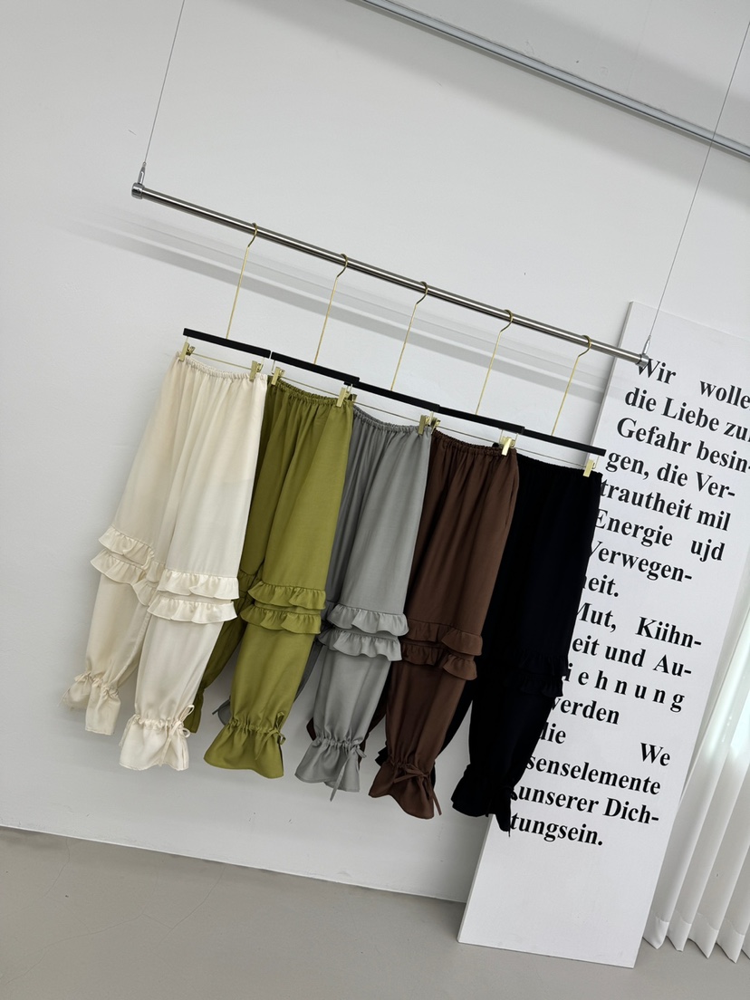 RED-A東大門直郵女士新款25春夏人氣真品推薦熱賣休閑褲緞面RED-A休閑褲