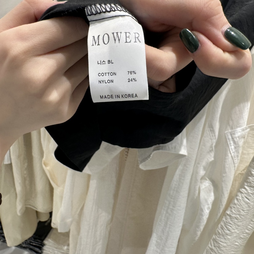 MOWER韓國代購女裝新品時尚熱賣25春夏休閑推薦真品襯衫蕾絲衫MOWER襯衫/蕾絲衫