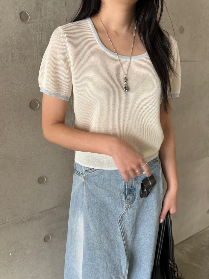 Verbena東大門代購女士新款真品推薦25春夏熱賣人氣針織衫亞麻Verbena針織衫