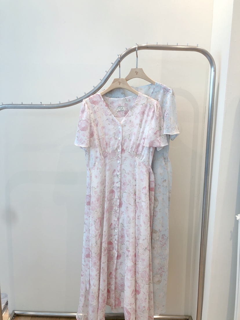 OVE東大門代購女裝新款熱賣時尚休閑真品25春夏人氣職業連衣裙OVE連衣裙