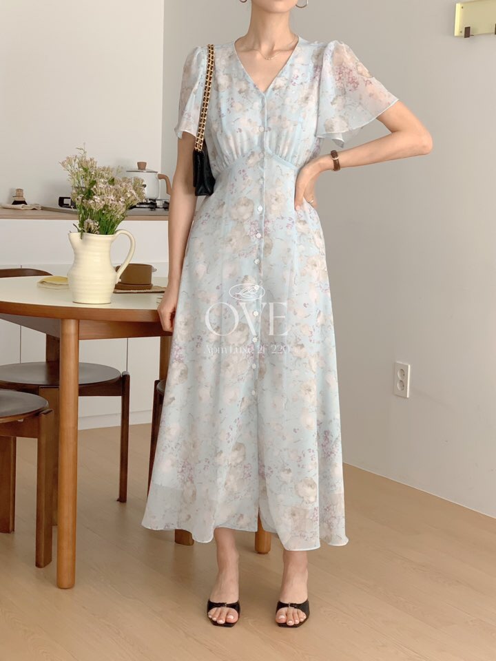 OVE東大門代購女裝新款熱賣時尚休閑真品25春夏人氣職業連衣裙OVE連衣裙