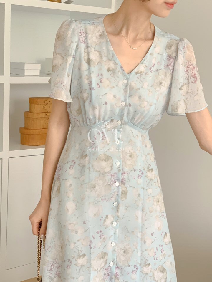 OVE東大門代購女裝新款熱賣時尚休閑真品25春夏人氣職業連衣裙OVE連衣裙
