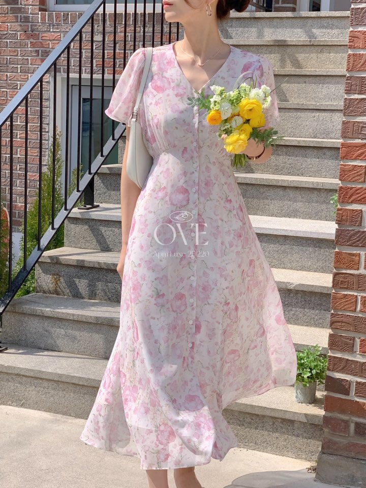 OVE東大門代購女裝新款熱賣時尚休閑真品25春夏人氣職業連衣裙OVE連衣裙