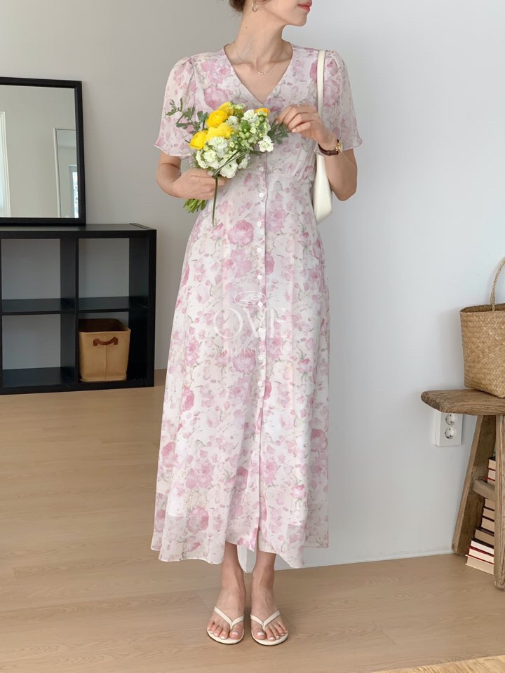 OVE東大門代購女裝新款熱賣時尚休閑真品25春夏人氣職業連衣裙OVE連衣裙