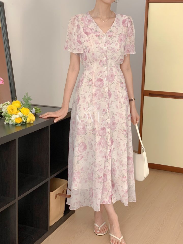 OVE東大門代購女裝新款熱賣時尚休閑真品25春夏人氣職業連衣裙OVE連衣裙