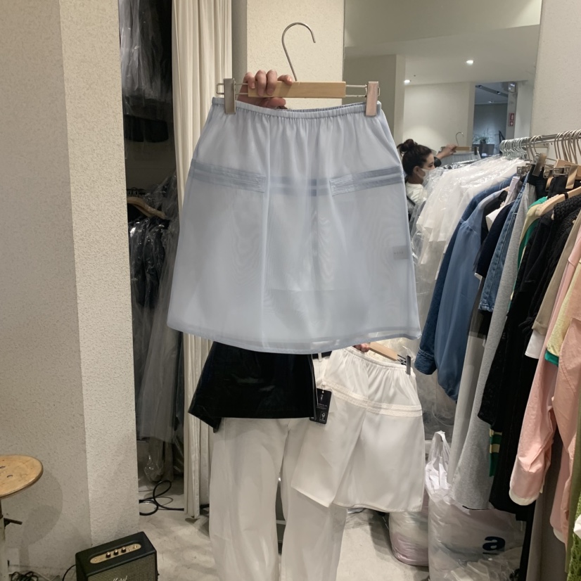 SSEMIENNE東大門代購女裝新品人氣推薦休閑熱賣25春夏短裙透視SSEMIENNE短裙