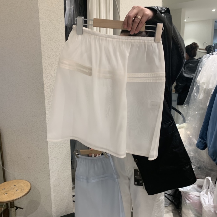 SSEMIENNE東大門代購女裝新品人氣推薦休閑熱賣25春夏短裙透視SSEMIENNE短裙圖色2
