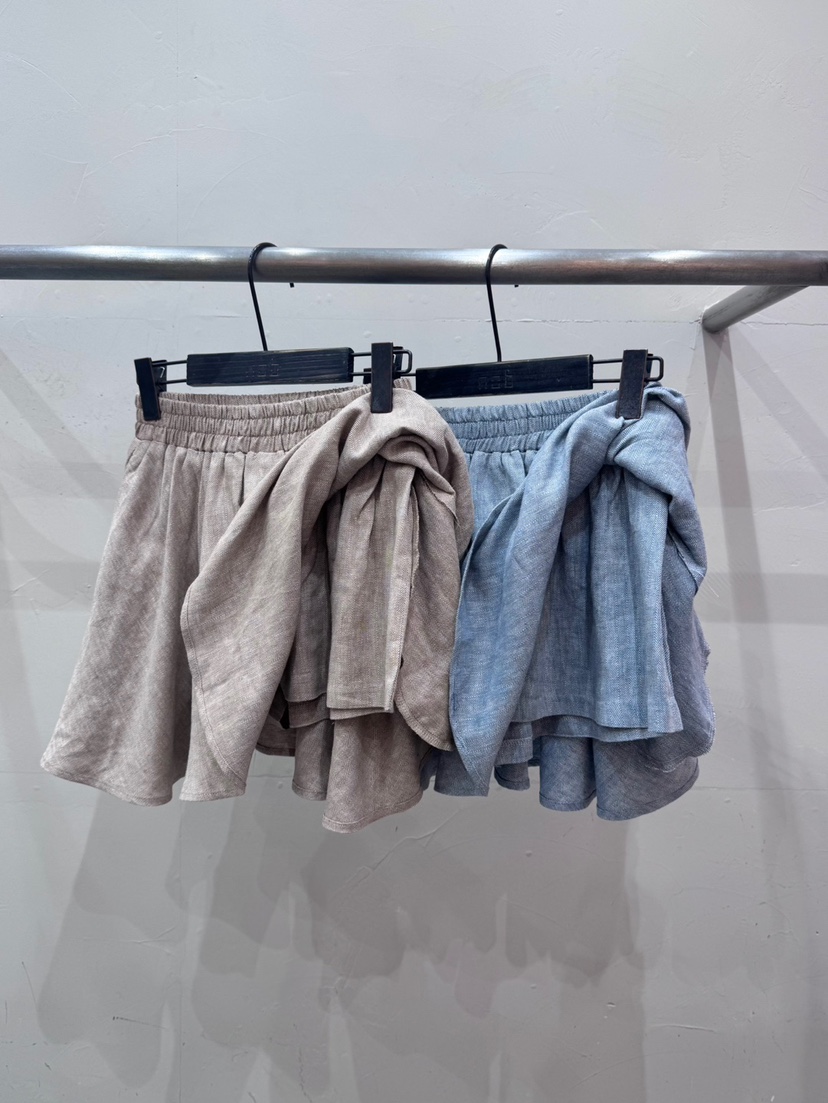 NOB東大門代購女裝新款真品休閑25春夏推薦職業熱賣裙褲人字形AMOEBA裙褲