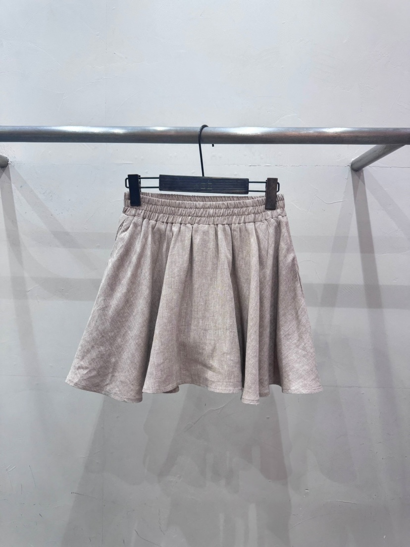 NOB東大門代購女裝新款真品休閑25春夏推薦職業熱賣裙褲人字形AMOEBA裙褲圖色1