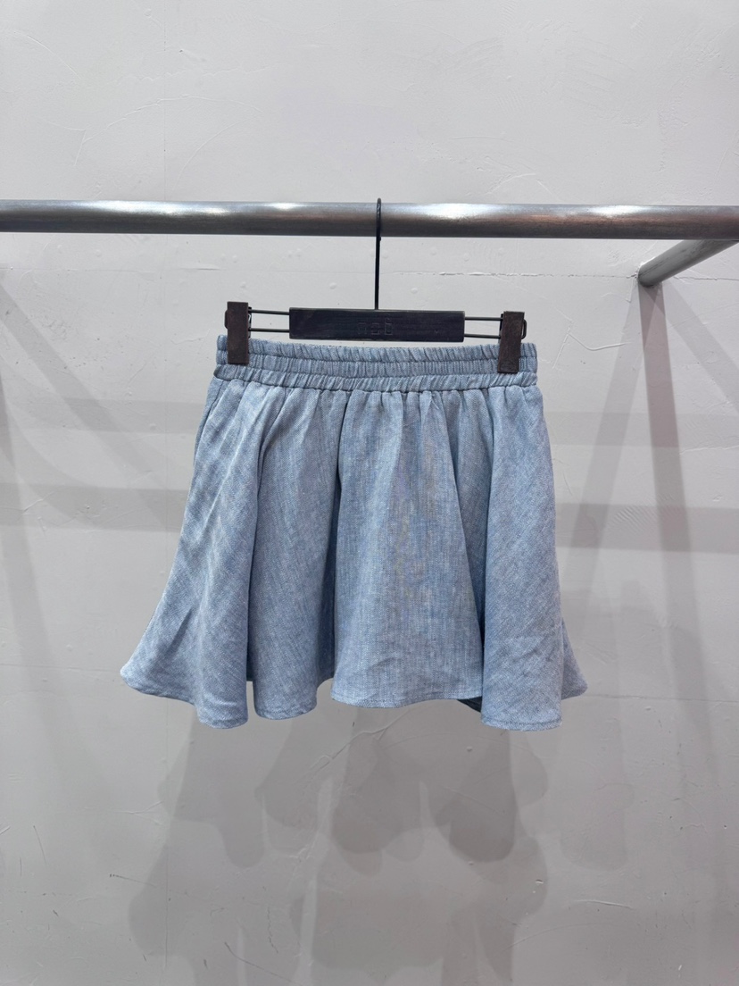 NOB東大門代購女裝新款真品休閑25春夏推薦職業熱賣裙褲人字形AMOEBA裙褲圖色2