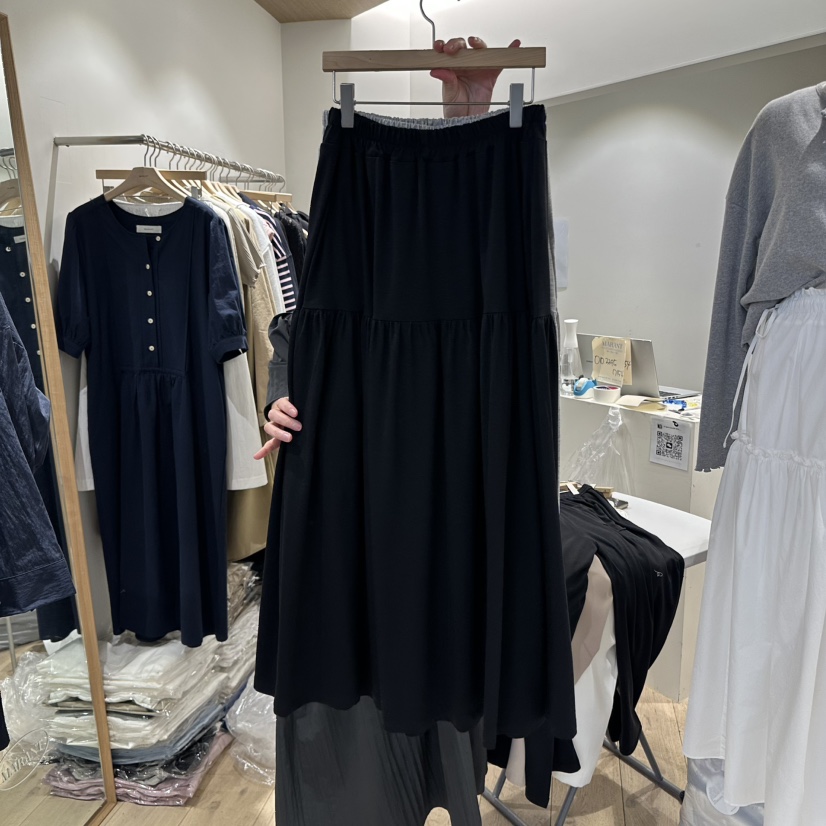 MARANT韓國代購女士新品人氣25春夏時尚熱賣職業長裙天絲褶皺MARANT長裙圖色2