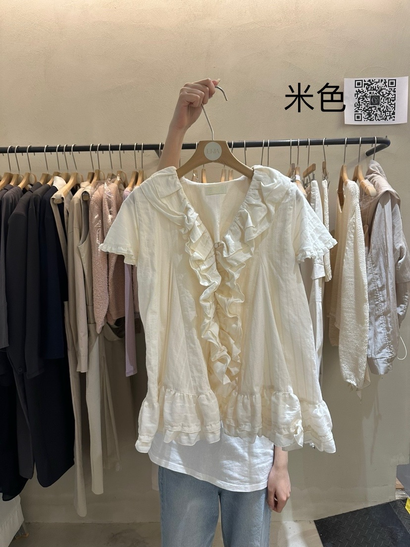 ERIA東大門實拍女士新款休閑熱賣人氣時尚職業推薦襯衫蕾絲衫ERIA/HUE襯衫/蕾絲衫圖色2實際價格68000