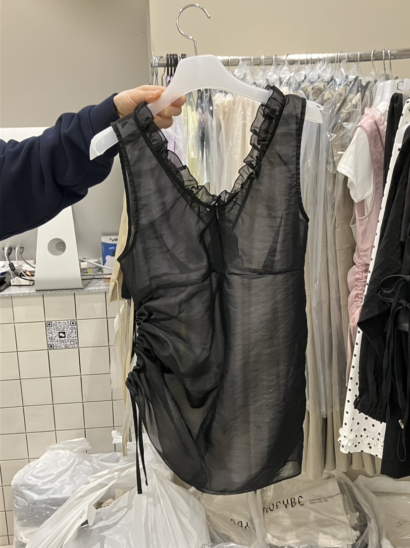 NOFYBE東大門直郵女裝新品時尚25春夏休閑熱賣吊帶背心歐根紗NOFYBE吊帶/背心