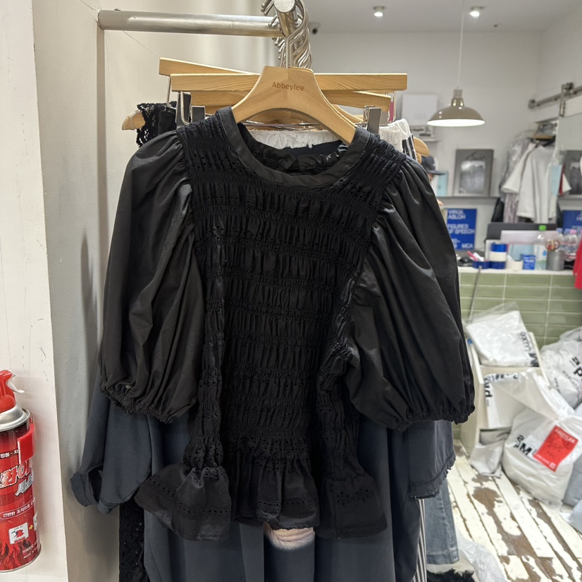 ABBEYLEE韓國直郵女裝新款時尚休閑人氣熱賣職業襯衫蕾絲衫ABBEYLEE襯衫/蕾絲衫圖色2