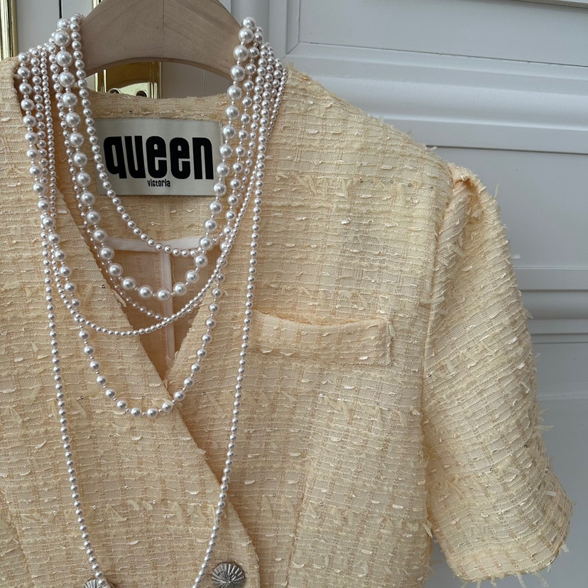 VICTORIA QUEEN東大門代購女裝新品休閑職業夾克不含配飾花呢VICTORIA QUEEN夾克