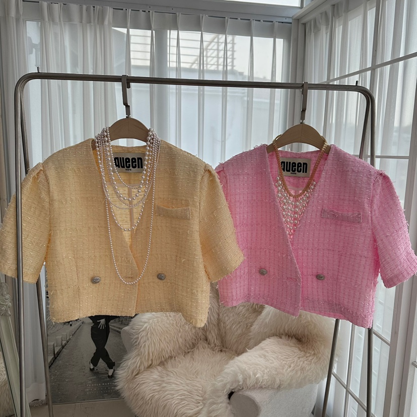 VICTORIA QUEEN東大門代購女裝新品休閑職業夾克不含配飾花呢VICTORIA QUEEN夾克
