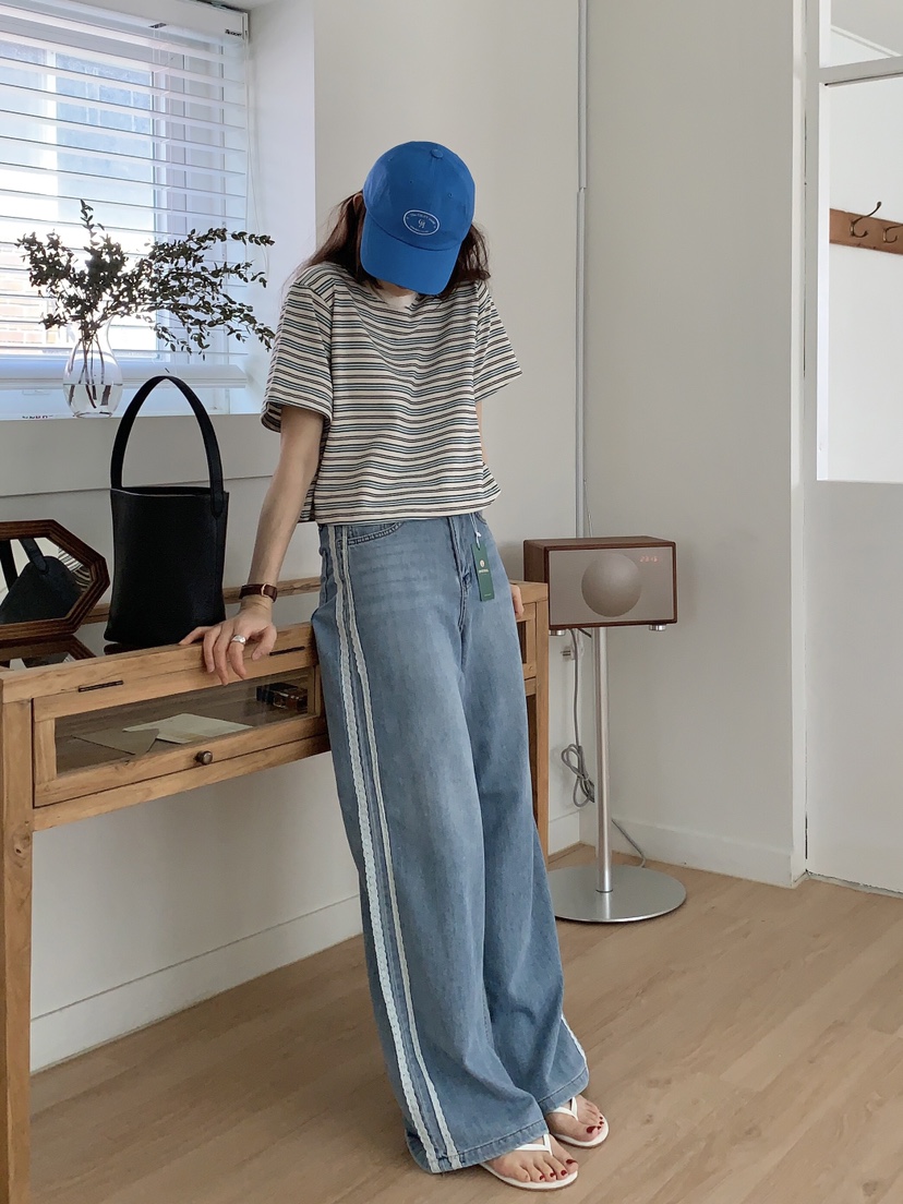FORMSTUDIO韓國直郵㊣東大門實拍女裝新品人氣熱賣休閑牛仔褲FORMSTUDIO牛仔褲