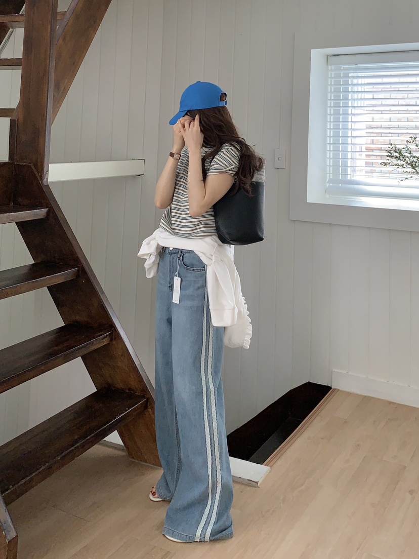FORMSTUDIO韓國直郵㊣東大門實拍女裝新品人氣熱賣休閑牛仔褲FORMSTUDIO牛仔褲