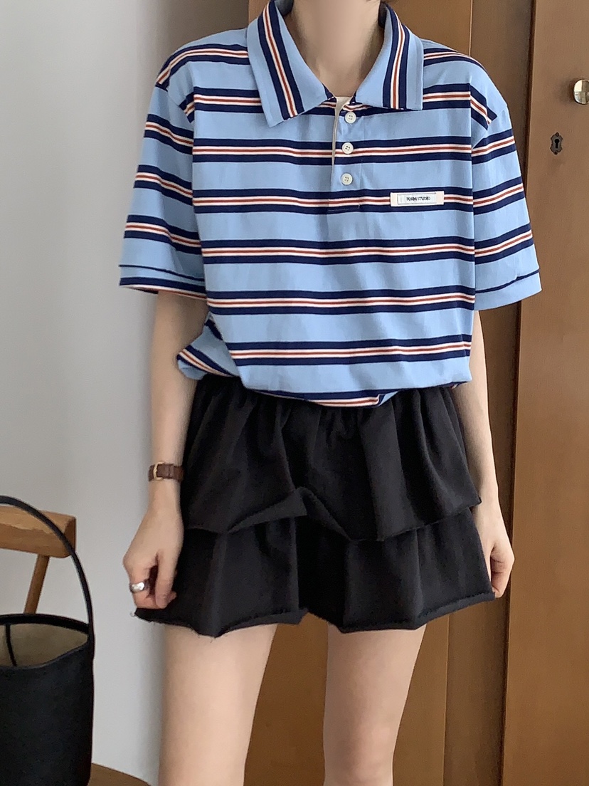 FORMSTUDIO韓國直郵㊣女裝新款推薦25春夏休閑人氣時尚T恤短款FORMSTUDIOT恤圖色3