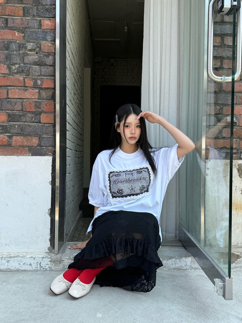 MAISONDEGLORY韓國直郵㊣女裝新品推薦人氣25春夏休閑T恤蕾絲MAISON DE GLORYT恤