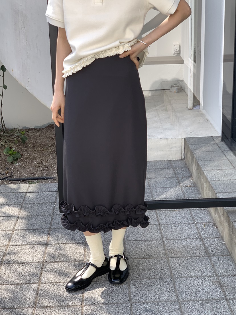 OURS直郵韓國代購㊣女裝新品25春夏推薦時尚人氣半身裙中短裙OURS半身裙/中短裙