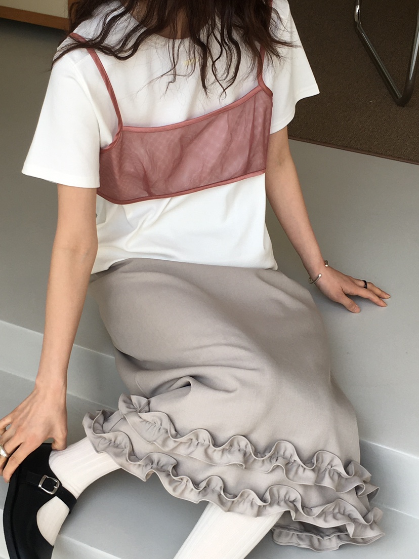 OURS直郵韓國代購㊣女裝新品25春夏推薦時尚人氣半身裙中短裙OURS半身裙/中短裙
