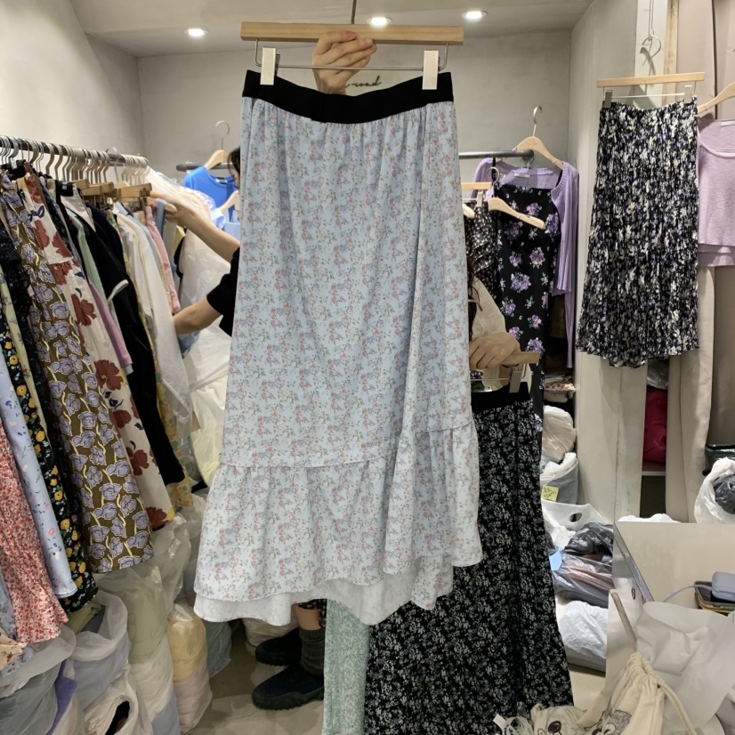 LOGROAD韓國直郵㊣東大門實拍女裝新品人氣熱賣時尚休閑長裙LOG ROAD長裙