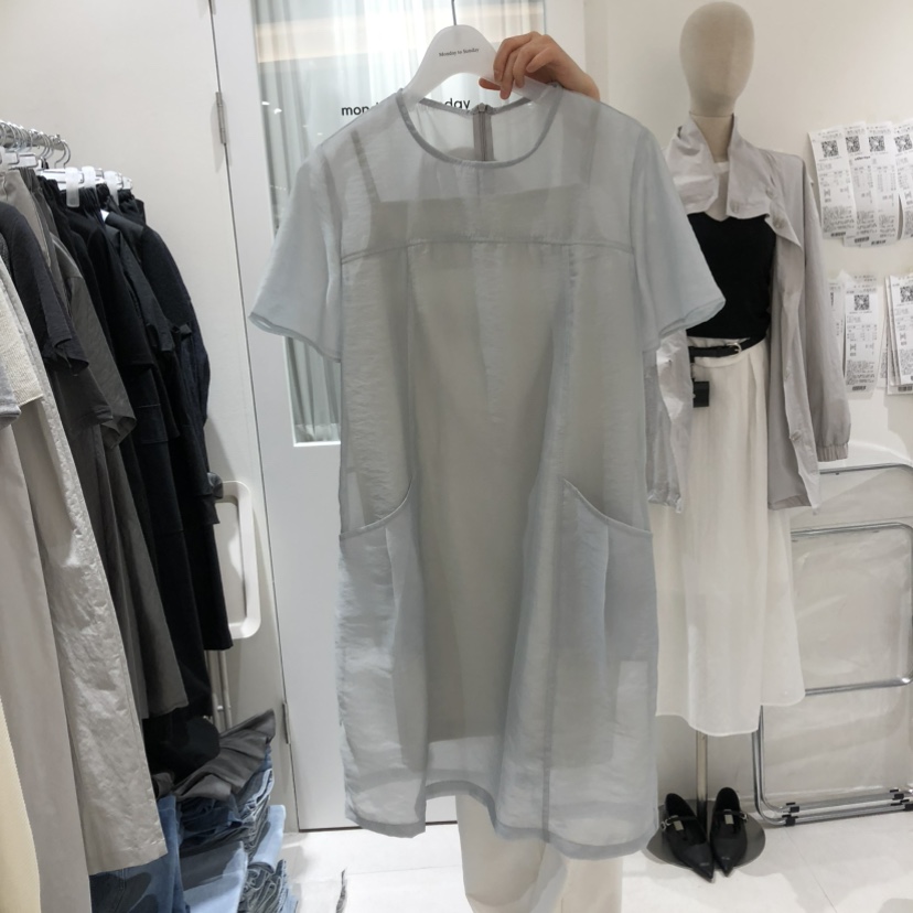 MONDAY TO SUNDAY韓國直郵㊣東大門實拍女裝新品熱賣連衣裙歐根紗MONDAY TO SUNDAY連衣裙