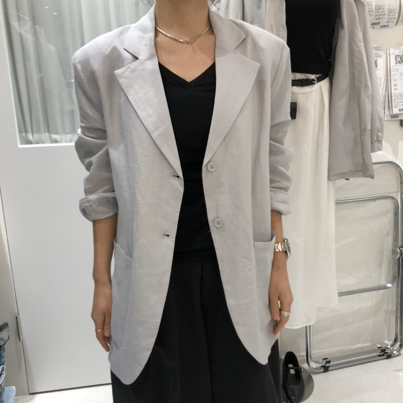 MONDAY TO SUNDAY韓國㊣直郵東大門代購女裝新款推薦夾克亞麻MONDAY TO SUNDAY夾克圖色3