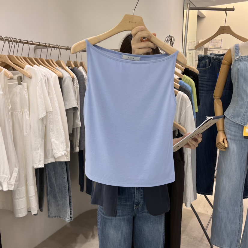 PHILO韓國㊣直郵東大門代購女裝新品25春夏休閑熱賣吊帶背心PHILO吊帶/背心圖色4