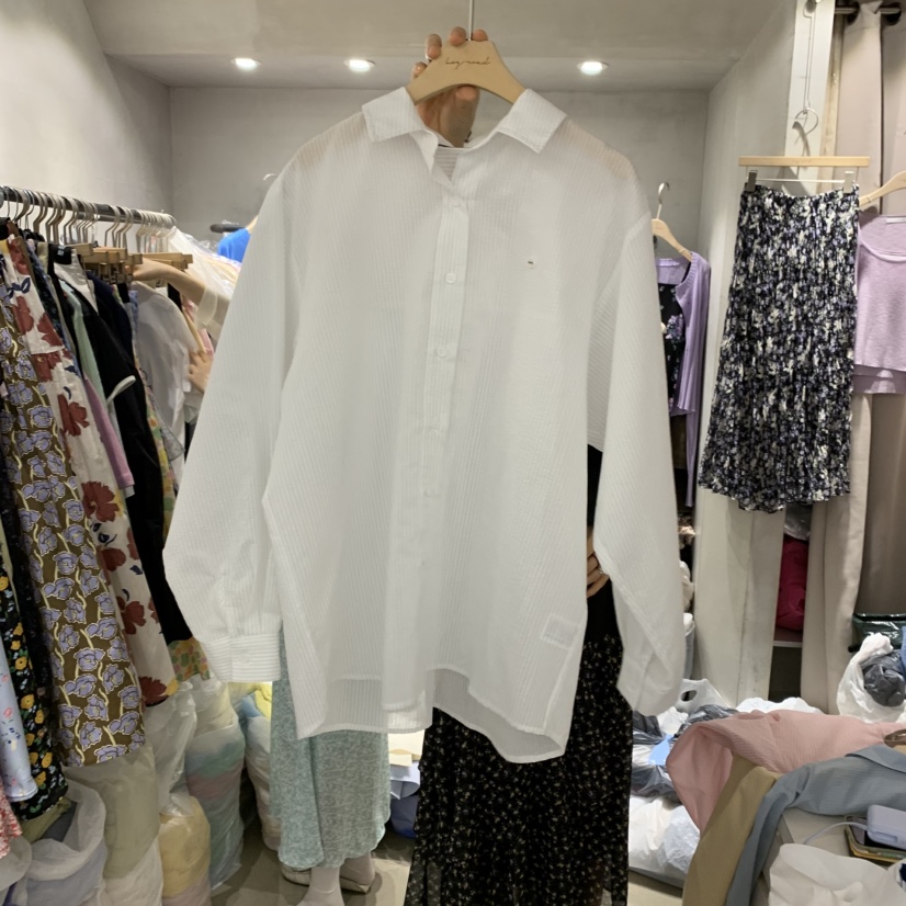LOGROAD韓國㊣直郵東大門代購女裝新品休閑熱賣人氣襯衫蕾絲衫LOG ROAD襯衫/蕾絲衫