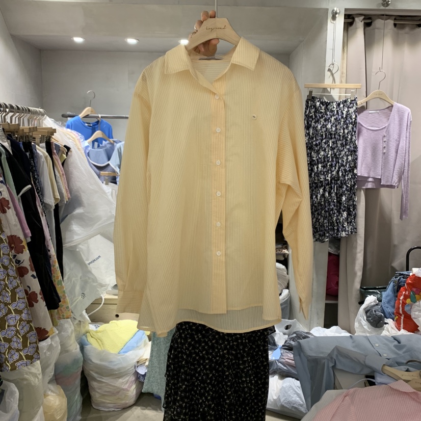 LOGROAD韓國㊣直郵東大門代購女裝新品休閑熱賣人氣襯衫蕾絲衫LOG ROAD襯衫/蕾絲衫圖色3